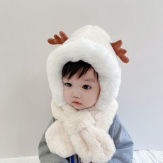 시월에인절 유아방한 겨울 털모자 아기귀달이 넥워머