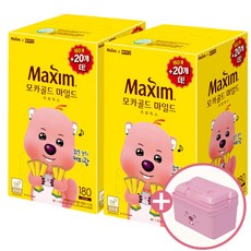 맥심 모카골드 마일드 180+180 총360T 잔망루피 아이스박스