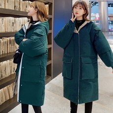 Makone여자 겨울 코트 롱 코트패딩 패딩 여성 겨울