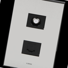 전화통신(크롬실버) 1개용 CATV2기 8P 678000EA, 본상품, 1개