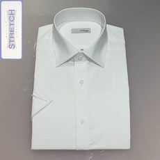 듀퐁셔츠 SE4MM12HS703SWH 반팔 여름용 노 포켓 일반핏 구김 없는 스트레치 반소매 스판 와이셔츠