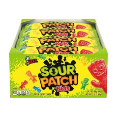 사우어 패치 Sour Patch 키즈 소프트 쫄깃한 젤리 캔디 2oz(56g) 24개입 2박스, 56g, 48개