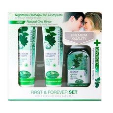 덴티스테퍼스트앤포에버세트(플러스화이트100g×2입+오랄린스100ml)
