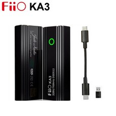 FIIO Fiio ka3 휴대용 usb dac 헤드폰 증폭기 es9038q2m dac 칩 32bit768khz dsd512 3.54.4mm 안드로이드 ios mac 창용 출력, 카3, 1. 색상: 카3 - fiioka2