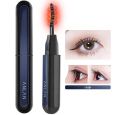 ANLAN 속눈썹펌 전기 경기자 USB 충전식 가열 오래 지속되는 다림질 메이크업 도구, 01 Black, Black, 1개