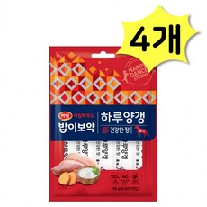밥이보약 DOG 하루양갱 건강한장 56g (8g x 7개입) 4개(총28개입) 하림펫푸드 강아지간식, 4개