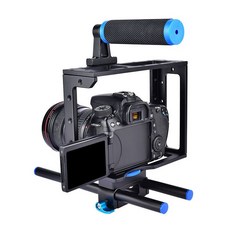 캐논 소니 파나소닉 카메라 토끼 케이지 키트에 대한 니콘 d90에 대한 dslr 조작 영화 키트 숄더 마운트 홀더|카메라 케이지|, 단일, 1개, As Pictures