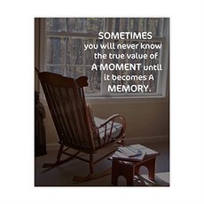 EOM "결코 순간의 진정한 가치를 알지 못한다"- inspirational family wall art decor -8 x 10 기념관 그 - E010208QV3M55Z6, 기본