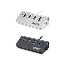 Anker 앤커 4포트 USB 3.0 유니바디 휴대용 허브 2종 Anker 4-Port Unibody Aluminum portable hub, 2. Black