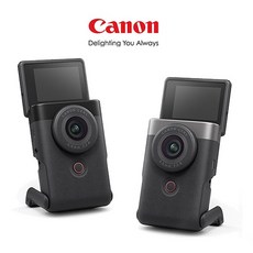 [Canon] 캐논 PowerShot V10 브이로그 핸디캠 카메라 [마이크로SD 128GB 포함], 실버