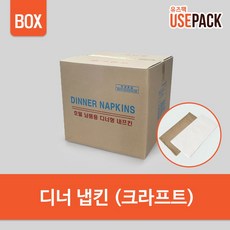 유즈팩 디너 냅킨 크라프트 2000매 BOX, 단품