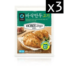 [청정원] 호밍스 바삭만두 고기 600g x 3개, 1800g