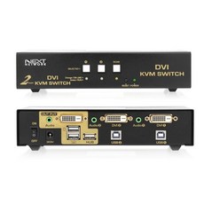 NEXT-7302KVM-DVI 이지넷 1X2 USB DVI KVM 스위치, 단일상품