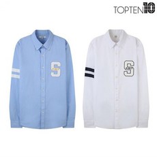 TOPTEN 10 탑텐 남여공용 올드스쿨 옥스포드 디자인 셔츠