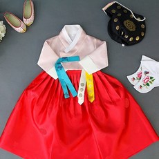 샵마시모 (여아한복) 고급 양단 뉴트로 다홍치마