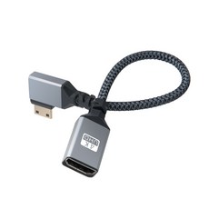 [BD836] Coms 미니 HDMI 변환 케이블 젠더 HDMI F to Mini HDMI M 4K 60Hz UHD 20cm 꺾임형, 본상품선택 - minisdhdmiplayer