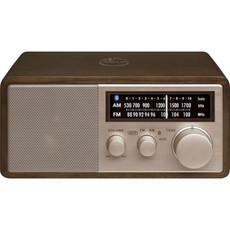 산진 라디오 WR-16SE AM/FM/Bluetooth/Aux-in/USB 전화 충전 45주년 스페셜 에디션 나무 캐비닛 (로즈 골드가 있는 다크 월넛), Cabinet Radio, Rose Gold/Dark Walnut, 다크 월넛