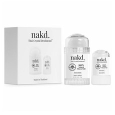 nakd Thai Crystal Deodorant 네이키드 타이 크리스탈 데오드란트 천연 미네랄 솔트 무향 2종 세트, 1개