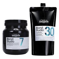 로레알 블론드 스튜디오 플라티늄 플러스 페이스트(탈색약)500g+전용산화제1000ml, 로레알블론드스튜디오페이스트탈색약+플라티늄9퍼센트산화제, 1L, 1개