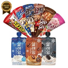 콘 파우치 아이스크림 12개 골라담기 월드콘 설레임 구구콘 돼지..., 구구콘딸기*6개/구구콘오리지널*6개, 160ml