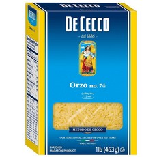 Dececco 오르조 NO.74 파스타, 453g, 1개