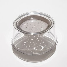 [냥쌤] 투명수반 고양이 대형 물그릇 식기 (갤럭시), 단품, 1개