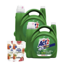 액체세제 대용량 액츠 수퍼클린 찌든때 5.7L 2개 겸용 + 400ml 섬유유연제 추가 증정 1292598, 액체세제 대용량 액츠 수퍼클린 찌든때 5.7L 2개 겸