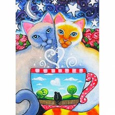 고양이자수액자