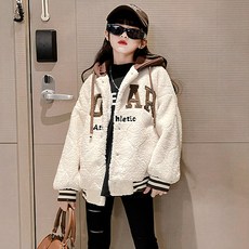 베비포 여아 뽀글이 오버핏 후드점퍼 AR1