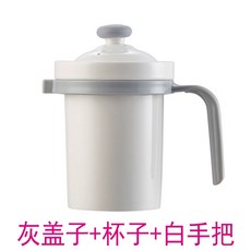 왁스워머기 소형 셀프 왁싱 제모기 용융 가열 바디 냄비, 그레이캡+컵+그레이핸들, 1개