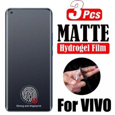 VIVO X90 X60 프로 플러스용 무광 하이드로겔 필름 전면 후면 스크린 보호대 유리 아님 보호 3 개, 02 3PCS Matte Back, 07 VIVO X80 Pro