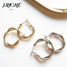 실버사각귀걸이