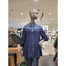 [메지스] 플리츠 셔츠형 블라우스 (VA0WD04JK0)