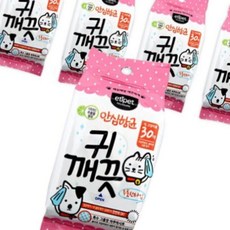 고양이 귀 티슈 30매 5개 깔끔한 청결 세정 강아지 클리너