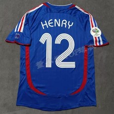 2006 월드컵 프랑스 축구 유니폼 No. 10 Zidane No. 12 Henry 레트로 레젼드