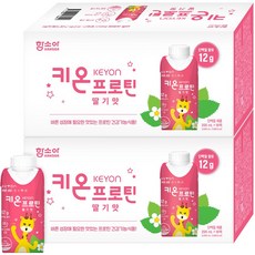 함소아 어린이 단백질 음료 키온 프로틴, 딸기맛, 200ml, 36개 - 거꾸리