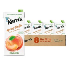 Kern's Apricot 넥타 1800ml(64액량 온스) (8팩), 8개, 1.8L