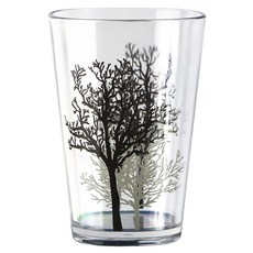 코렐 아크릴릭 스퀘어 글래스 일반 물컵 237ml, Timber Shadows, 6개입
