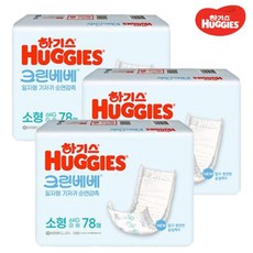 하기스 크린베베 2단계 소형 순면감촉 78매 x3개, 단품, 소형(S)