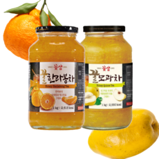 꽃샘 꿀한라봉차S 1kg + 꿀모과차 1kg 한라봉청 모과청