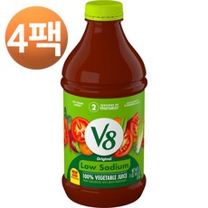 V8 저염 오리지널 100% 베지터블 주스 1.36L, 4팩