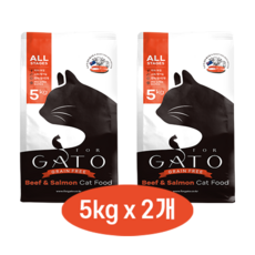  포가토 고양이사료 그레인프리 비프앤살몬, 2개, 5kg, 소고기,연어,고구마 