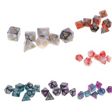 STK 42pcs / pack 두 색상 혼합 다면체 7 다이 주사위 16mm DND MTG 롤 플레잉에 적합, 모델명