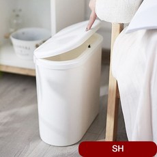 슬림한 디자인 원터치 휴지통 쓰레기통 10L 주방잡화 분리수거 비닐봉투 청소용품 음식물처리기, 단일