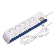 하이탭 디자인 안전 개별 스위치 멀티탭 5구 16A HIPMP-5, 3m, 1개