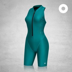 ADDIBLE Player 5 zipup swimsuit teal green