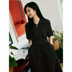 빈폴레이디스 [Green] 폴리 집업 칼라 핏 앤 플레어 원피스