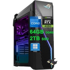 ASUS ROG Strix G16CH 게이밍 데스크톱 | 인텔 16코어 i713700F i912900F 64GB DDR5 1TB SSD 지포스 RTX 4060 8GB 그래픽 디, 64GB DDR5 | 2TB SSD - i713700f