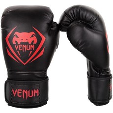 Venum Contender 복싱 글러브 - 블랙/레드 - 283.5g(10온스), Black/Red