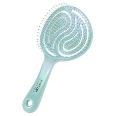 희망직구 펀칭 안마빗 두부 경락 공기매트 에어백빗 여성 전용 장발 볼륨 스타일링 갈비빗, 벽수 블루 쉐이크케이스 얼음